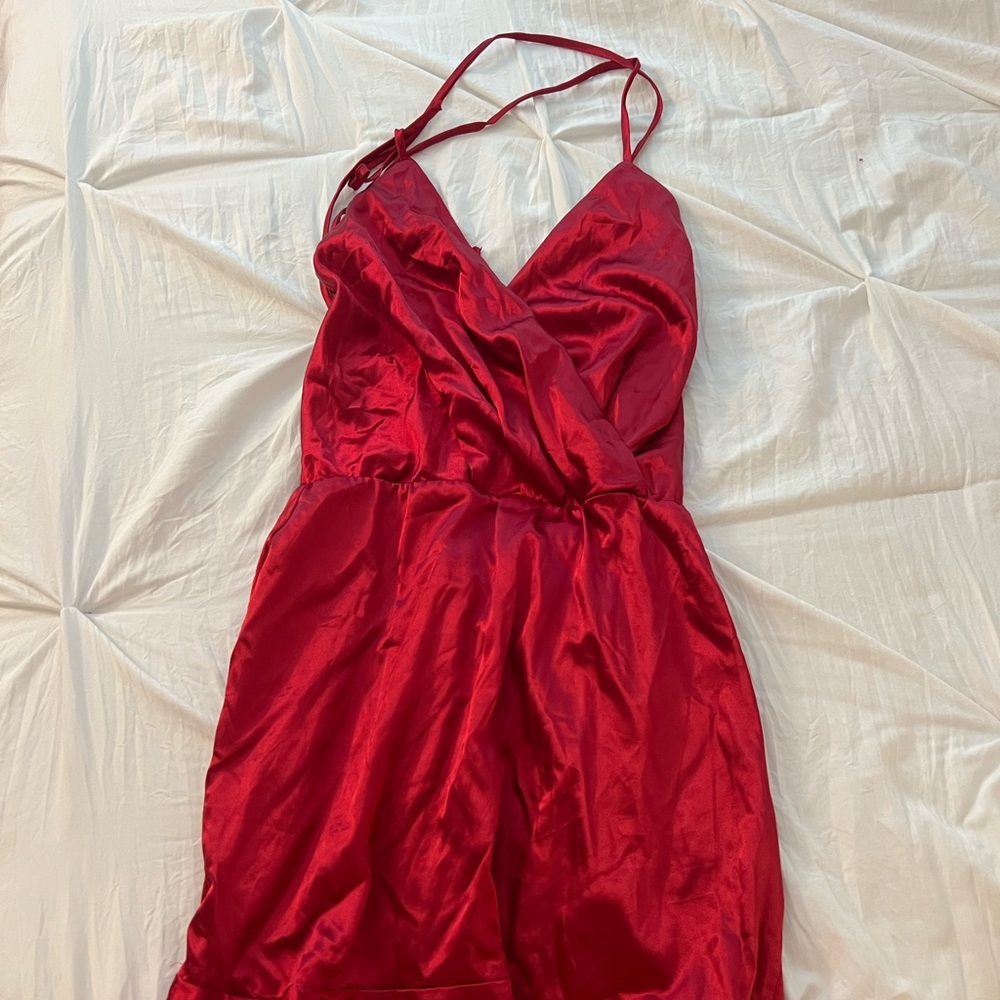 Lucy in the Sky Red Silk Dress